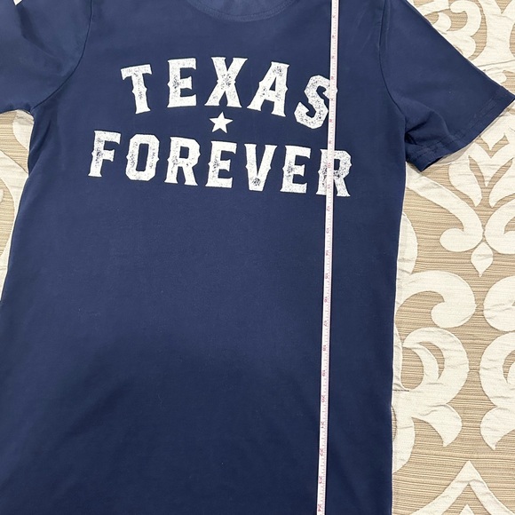 Home of the Brave “Texas Forever” Unisex Tee Shirt Navy Blue & White - Picture 7 of 12